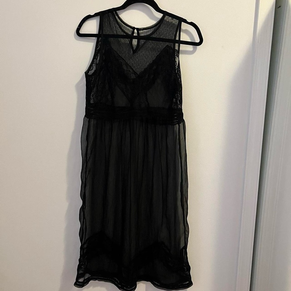 Elegant Black Sheer Dress